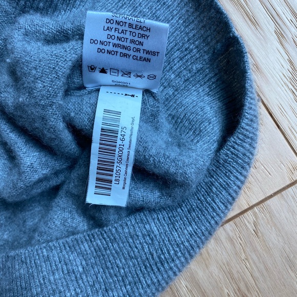 Quince Heather Grey 100% Mongoliom Cashmere Crewneck Sweater - L - Picture 4 of 5